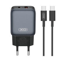 МЗП XO L154(EU) PD20W/QC18W(1A1C) Charger TYPE-C Cable Чорний mag-6975837582408140451