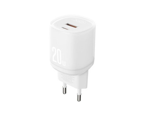 МЗП XO L144(EU) PD20W 1USB-A+1USB-C Fast Charger Білий mag-692068085942960194