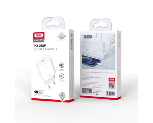 МЗП XO L91 25W TYPE-C fast charger Білий mag-692068082422919188