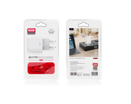 МЗП XO L85D (EU) QC3.0 18W with micro cable (NB111) білий mag-6920680824991134572