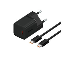 МЗП Baseus GaN5 Fast Charger(mini) 1C 30W EU Cable Type-C to Type-C 1m Black P10110902113-00 mag-693217265445056151