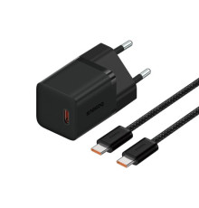 МЗП Baseus GaN5 Fast Charger(mini) 1C 30W EU Cable Type-C to Type-C 1m Black P10110902113-00 mag-693217265445056151