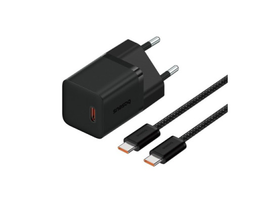 МЗП Baseus GaN5 Fast Charger(mini) 1C 30W EU Cable Type-C to Type-C 1m Black P10110902113-00 mag-693217265445056151