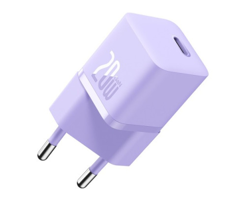 МЗП Baseus GaN5 Fast Charger(mini) 1C 20W EU Purple CCGN050105 mag-6932172625344134259
