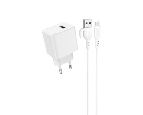 МЗП BOROFONE BAS11A Erudite single port 1USB/2.1A + Cable Micro білий mag-6941991104640137598