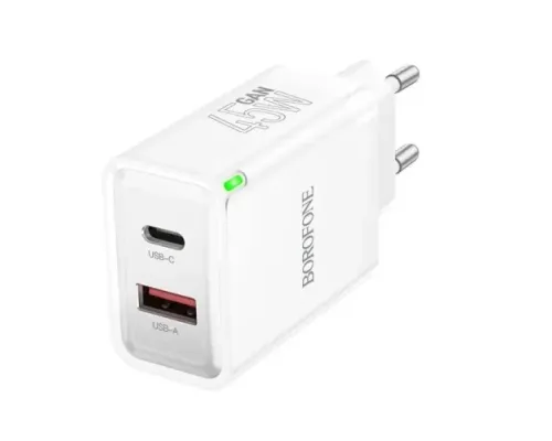 МЗП BOROFONE BN16 Tough PD45W dual port(1C1A) білий mag-6941991108426143960