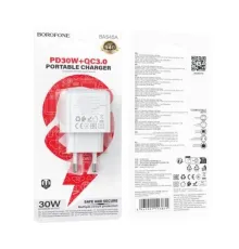 МЗП BOROFONE BAS45A Potential PD30W+QC3.0 (1C1A) білий mag-6941991113871146042