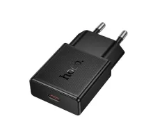 МЗП HOCO N74 Speed single-port PD25W ultra-thin charger(EU) Black mag-6942007661218152127