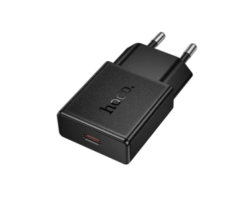 МЗП HOCO N74 Speed single-port PD25W ultra-thin charger(EU) Black mag-6942007661218152127