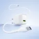 МЗП HOCO CS111A Lounge single-port 22.5W multi-protocol charger set Type-C EU White mag-6942007680370153880