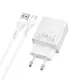 МЗП HOCO CS111A Lounge single-port 22.5W multi-protocol charger set Type-C EU White mag-6942007680370153880