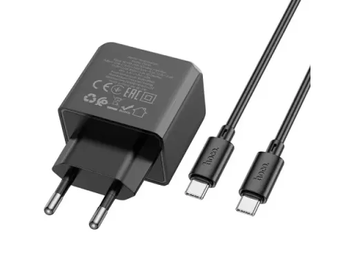 МЗП HOCO CS15A Ocean single port PD30W charger set(Type-C to Type-C) Black mag-6942007603973146202