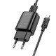 МЗП HOCO C134A Solid single-port charger set 2,4A (Type-C) Black mag-6942007621359138125