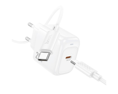 МЗП HOCO CS53A Surplus single port PD25W charger set(C to C) White mag-6942007631501142092