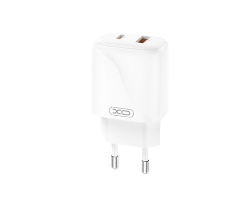 МЗП XO L158 (EU) PD20W/QC18W (1USB-A+1USB-C) Quick Charger Білий mag-6975837582132140442