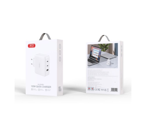 МЗП XO CE14 (EU) 100W GaN tech fast charging (2USB-C 100W/1USB-A 18W) Білий mag-692068084429619253