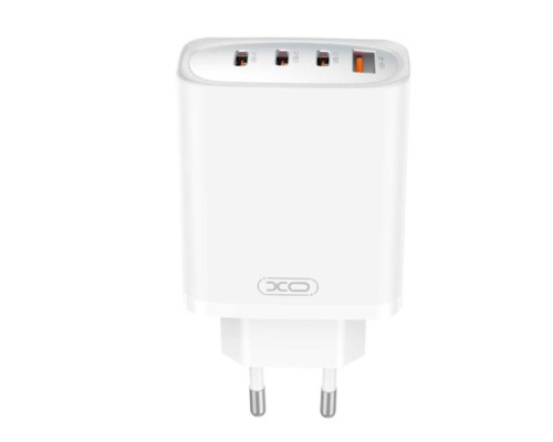 МЗП XO CE23 (EU) 65W GaN Nitride (3USB-C+1USB-A) Fast Charging Charger Білий mag-6920680853946140379