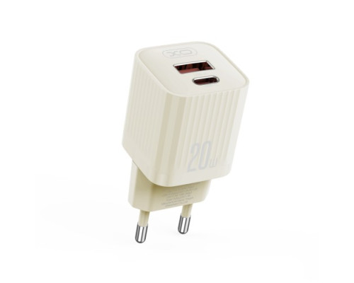 МЗП XO L147(EU) PD20W 1USB-A+1USB-Charger Беж mag-6920680859849140416