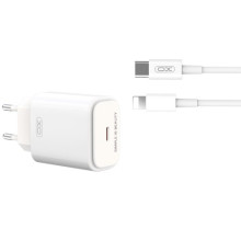 МЗП XO L90B EU PD20W Light fast home charger with Lightning cable Білий mag-692068082652019192