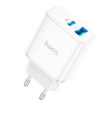 МЗП HOCO C105A Stage 1USB-C/1USB-A/PD20W/QC3.0/3A White mag-6931474782946139098
