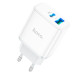 МЗП HOCO C105A Stage 1USB-C/1USB-A/PD20W/QC3.0/3A White mag-6931474782946139098