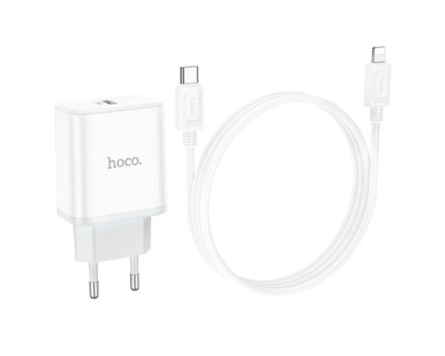 МЗП HOCO C104A Stage 1USB-C/PD20W/C-to-iP Cable White mag-6931474782908143480