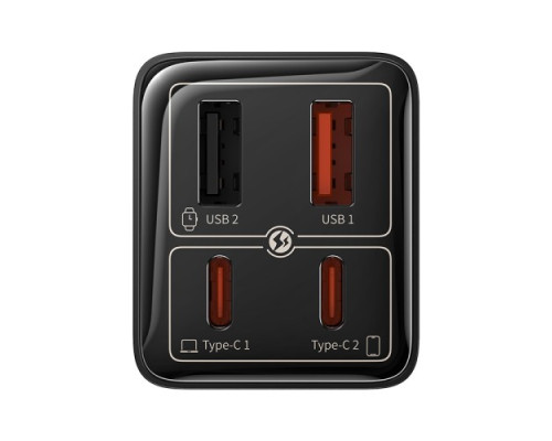 МЗП Baseus GaN6 Pro Fast 2C+2U 65W Cable Type-C to Type-C 1m Black P10162701113-00 mag-693217264444461314