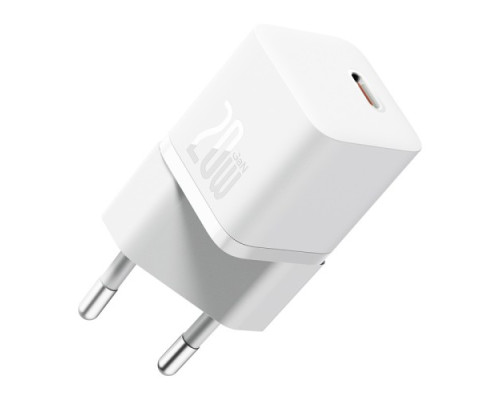 МЗП Baseus GaN5 Fast Charger(mini) 1C 20W Cable Type-C to Type-C 1m White P10110900213-01 mag-693217265451156153