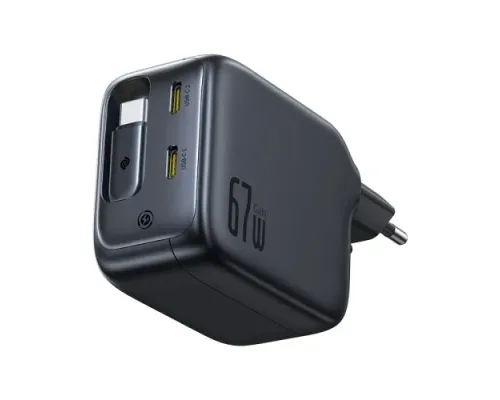 МЗП Baseus EnerCore CJ11 Fast Charger with Retractable Cable 3C 67W EU Black E0121E00 mag-6932172696498147496