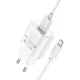 МЗП HOCO C109A Fighter single port charge set 1PD/10.5W/Micro EU White mag-6942007656603153848