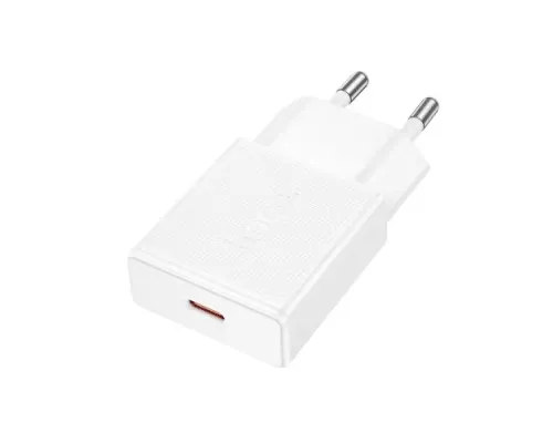 МЗП HOCO N74 Speed single-port PD25W ultra-thin charger(EU) white mag-6942007661225152128