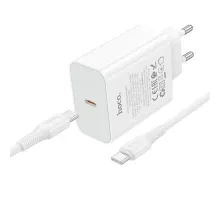 МЗП HOCO C162A Source single port PD40W charger set(C to C) White mag-6942007675239153963