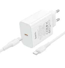 МЗП HOCO C162A Source single port PD40W charger set(C to C) White mag-6942007675239153963