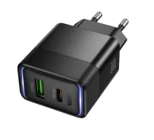 МЗП HOCO CS112A Lounge PD30W+QC3.0 charger EU Black mag-6942007680387153881