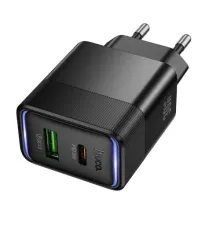 МЗП HOCO CS112A Lounge PD30W+QC3.0 charger EU Black mag-6942007680387153881