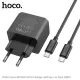 МЗП HOCO CS14A Ocean PD20W+QC3.0 charger set(Type-C to Type-C) Black mag-6942007603911144010