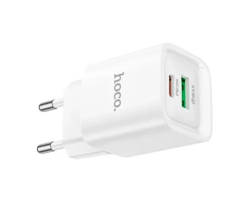 МЗП HOCO C147A Charm PD20W+QC3.0 charger White mag-6942007630276142173