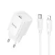МЗП HOCO C148A Charm single port PD30W charger set(C to iP) White mag-6942007630313146203