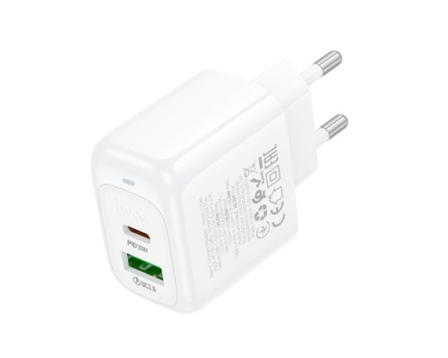МЗП HOCO CS54A Surplus PD20W+QC3.0 charger White mag-6942007631518142093