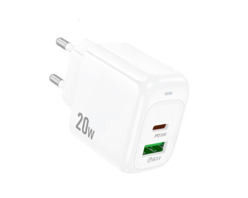 МЗП HOCO CS54A Surplus PD20W+QC3.0 charger White mag-6942007631518142093