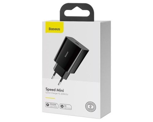 МЗП Baseus Speed Mini Quick Charger 1C 20W EU Black CCFS-SN01 mag-6953156201699129968