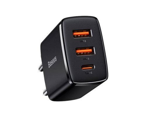 МЗП Baseus Compact Quick Charger 2U+C 30W EU Black CCXJ-E01 mag-695315620729556197