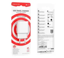 МЗП BOROFONE BA74A Aspirer 1USB/2.1A білий mag-6974443388640146064