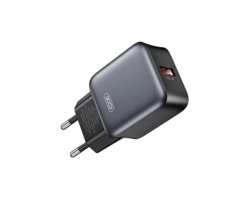 МЗП XO L152(EU) QC18W 1USB-A Fast Charger Чорний mag-6975837582194140443