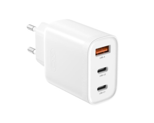 МЗП XO L117 (EU) PD45W/QC18W (2USB-C+1USB-A) fast charging charger Білий mag-692068084390919213