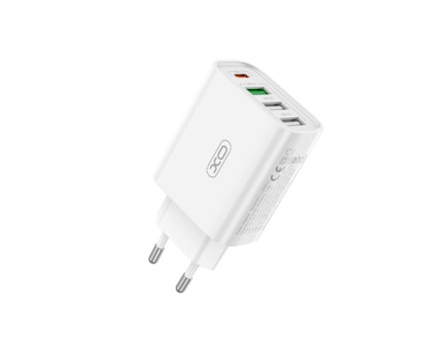 МЗП XO L120 (EU) multi port fast charging charger (USB-C 20W/USB-A 18W) with Micro cable Білий mag-692068084667260131