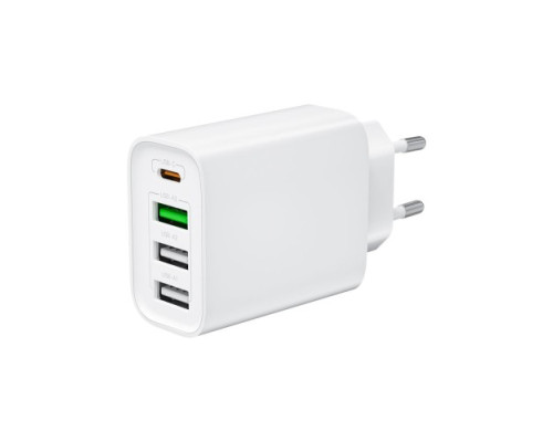 МЗП XO L120 (EU) multi port fast charging charger (USB-C 20W/USB-A 18W) with Micro cable Білий mag-692068084667260131