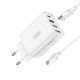 МЗП XO L120 (EU) multi port fast charging charger (USB-C 20W/USB-A 18W) with Micro cable Білий mag-692068084667260131