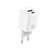 МЗП XO L149(EU) PD30W 1USB-A+1USB-C Charger Білий mag-6920680860050141112