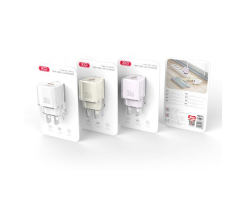 МЗП XO L149(EU) PD30W 1USB-A+1USB-C Charger Білий mag-6920680860050141112